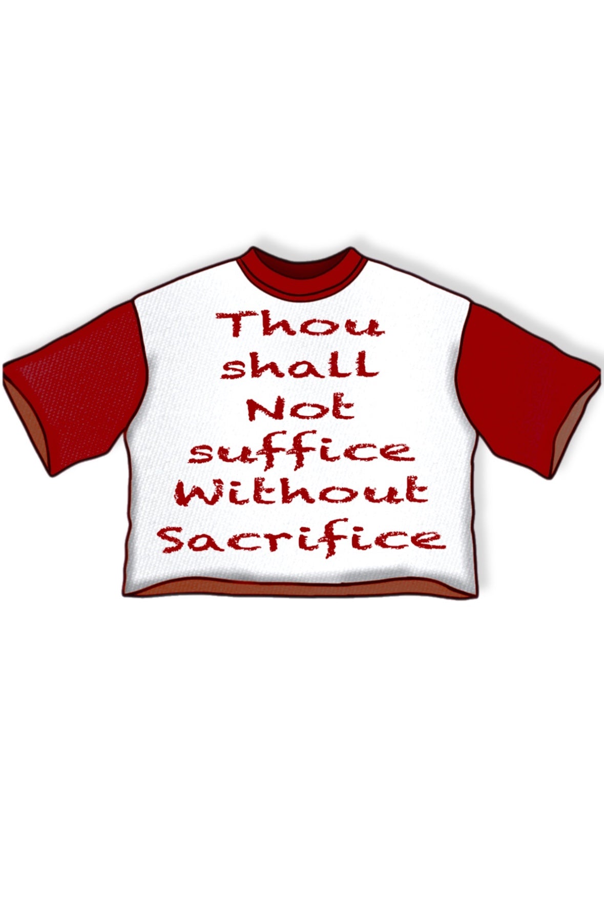 RED BASEBALL TEE