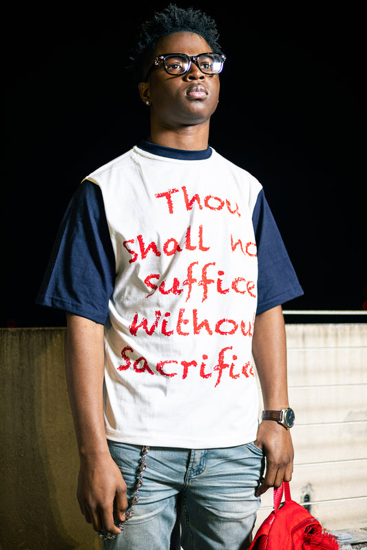 NAVY BLUE BASEBALL TEE