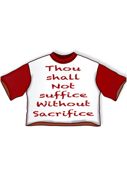 RED BASEBALL TEE